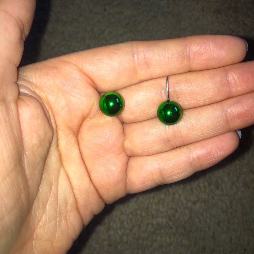 Green earrings